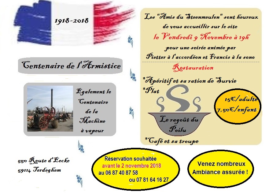 Affiche de l'évènement réalisée par Brigitte, membre de l'association des Amis du Steenmeulen